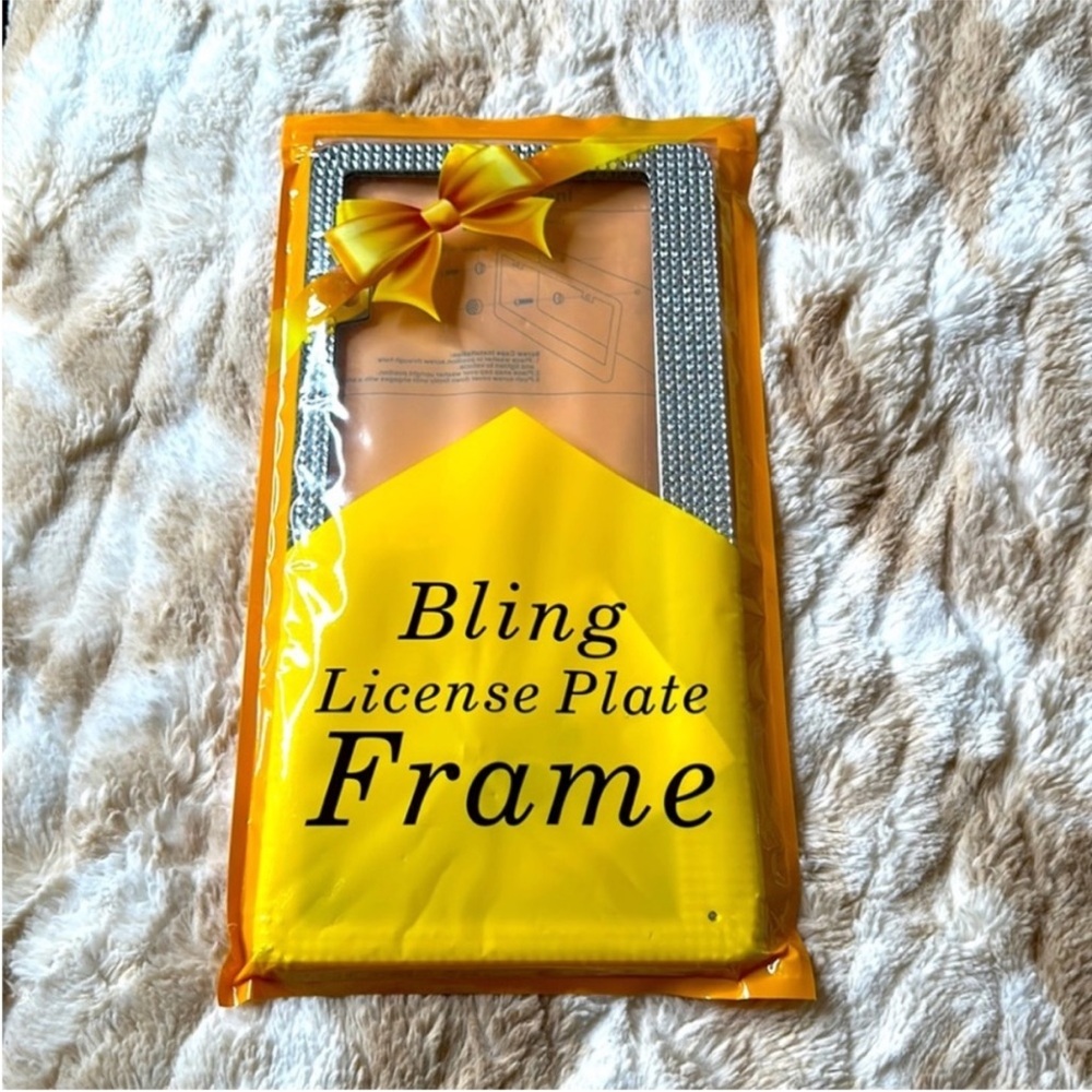 Bling License Plate Frame for Women 2-Pack